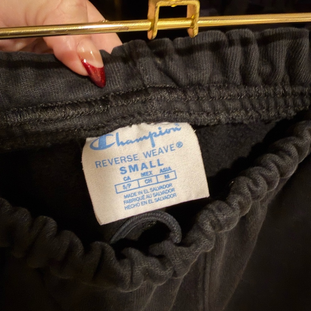 Women's Champion Reverse Weave Black Joggers